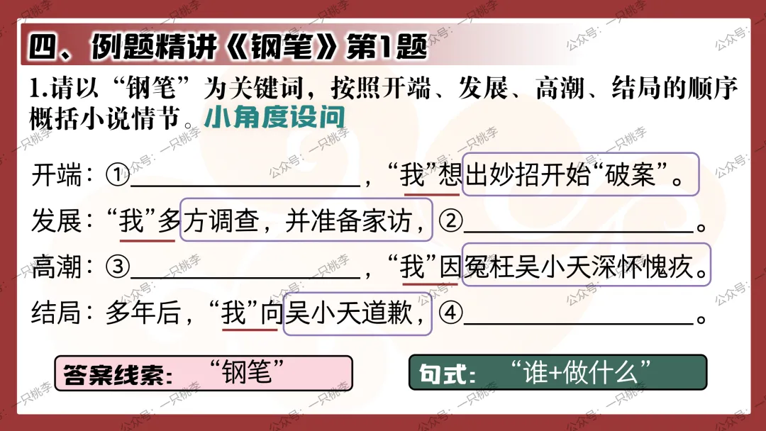 中考复习 | 中考语文小说阅读理解专题一:情节概括 第58张