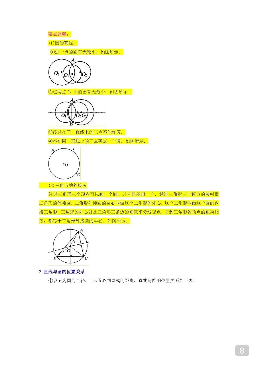 九年级(下)数学 中考知识必备10 圆(公式、定理、结论图表).pdf 第10张
