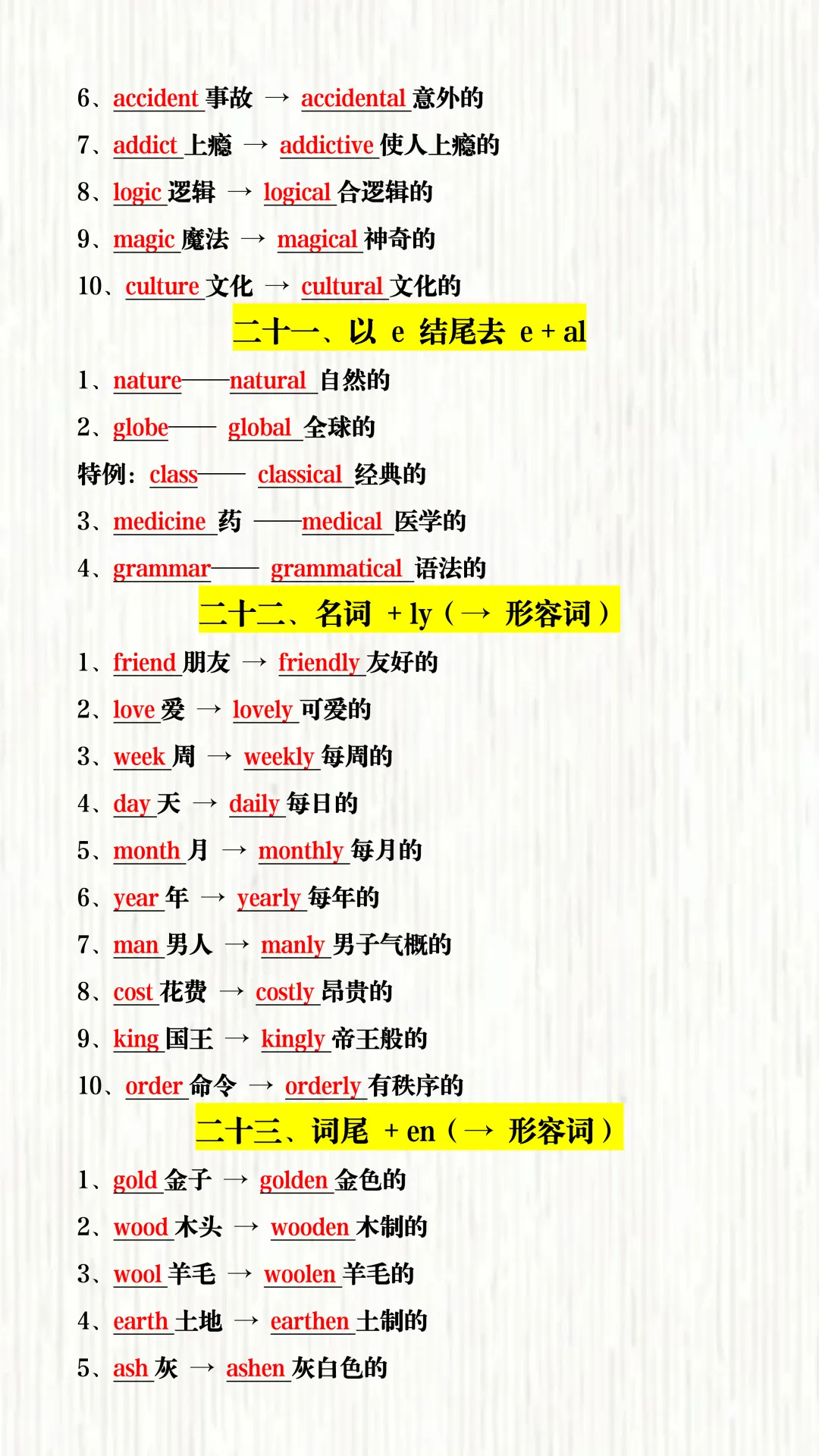 2026中考英语 | 核心词汇词性转换必背30组!考勤背下来,考试不再丢分! 第10张