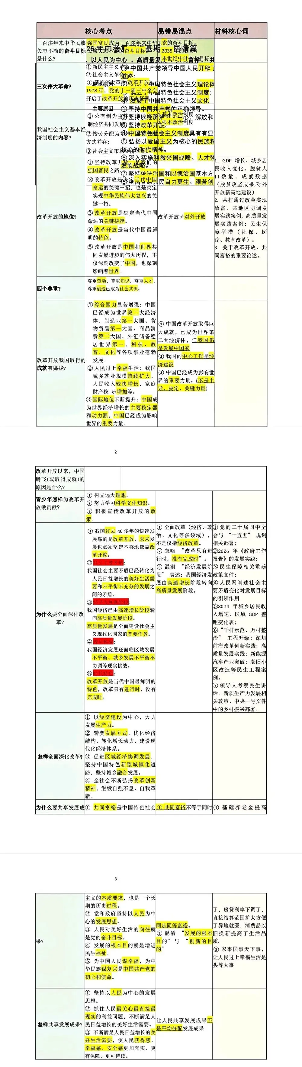 2026年中考道法复习强基期—国情篇 第1张