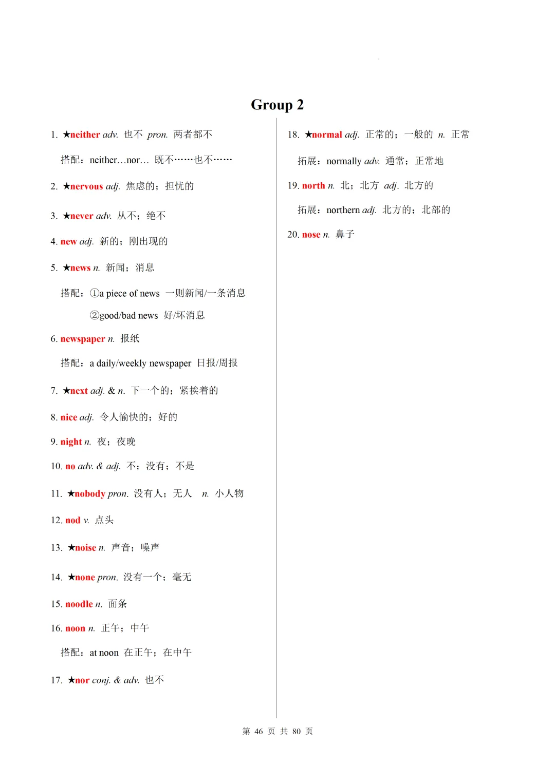 新课标中考英语1600核心词速记(附搭配及拓展) 第48张