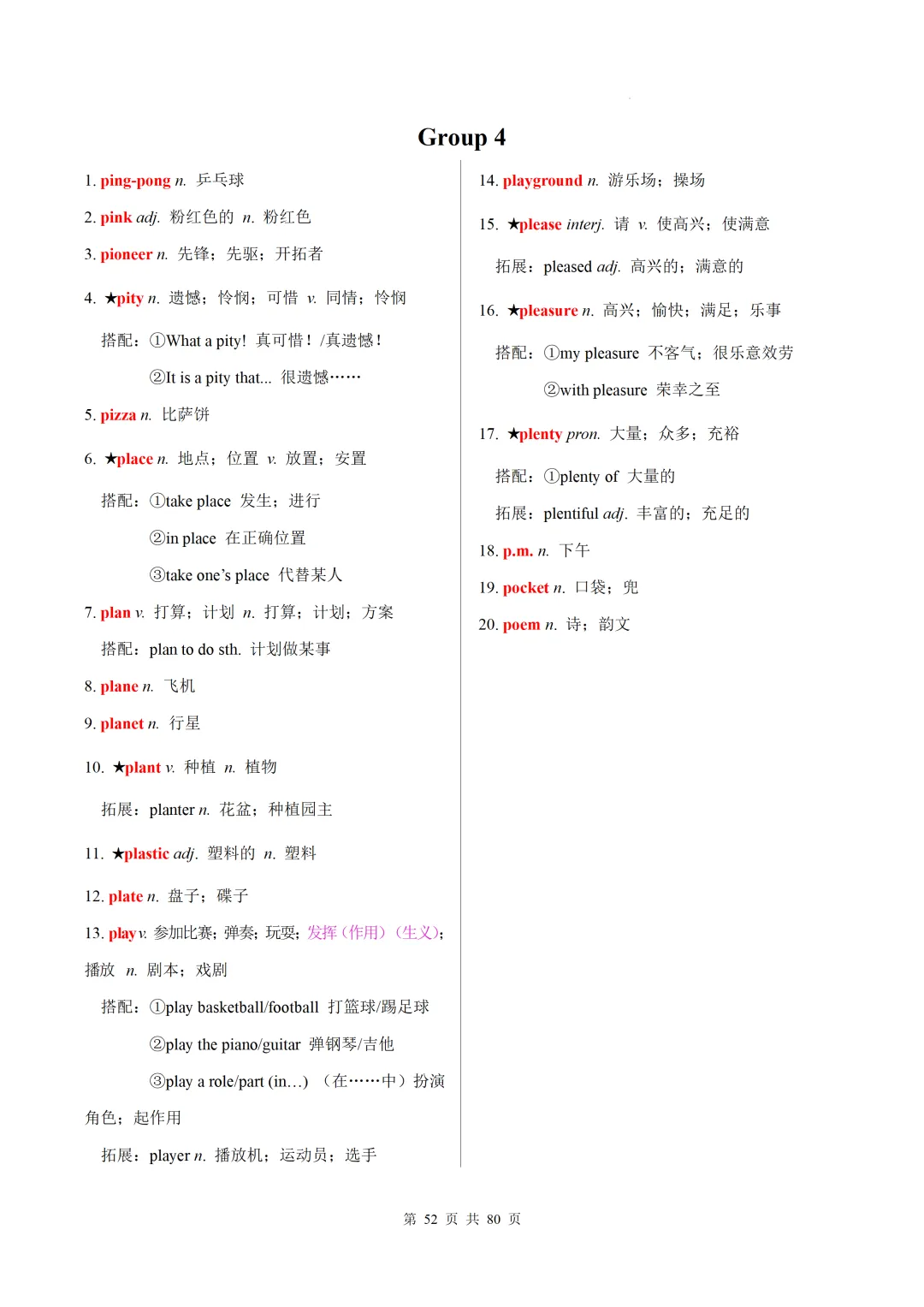 新课标中考英语1600核心词速记(附搭配及拓展) 第54张