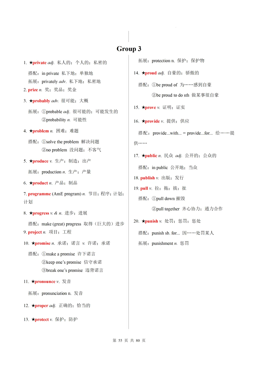 新课标中考英语1600核心词速记(附搭配及拓展) 第57张