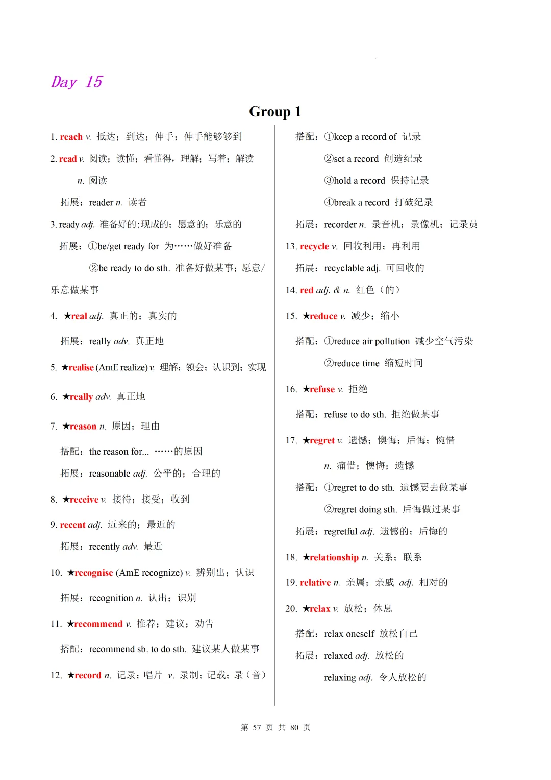 新课标中考英语1600核心词速记(附搭配及拓展) 第59张
