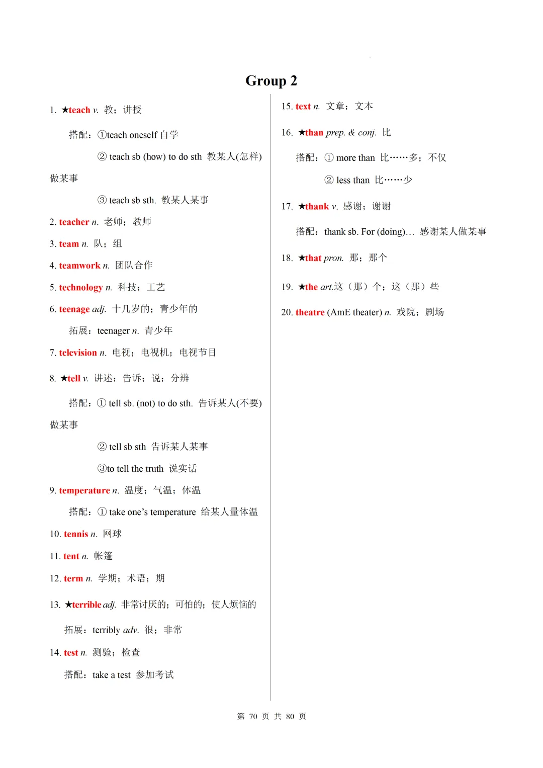 新课标中考英语1600核心词速记(附搭配及拓展) 第72张