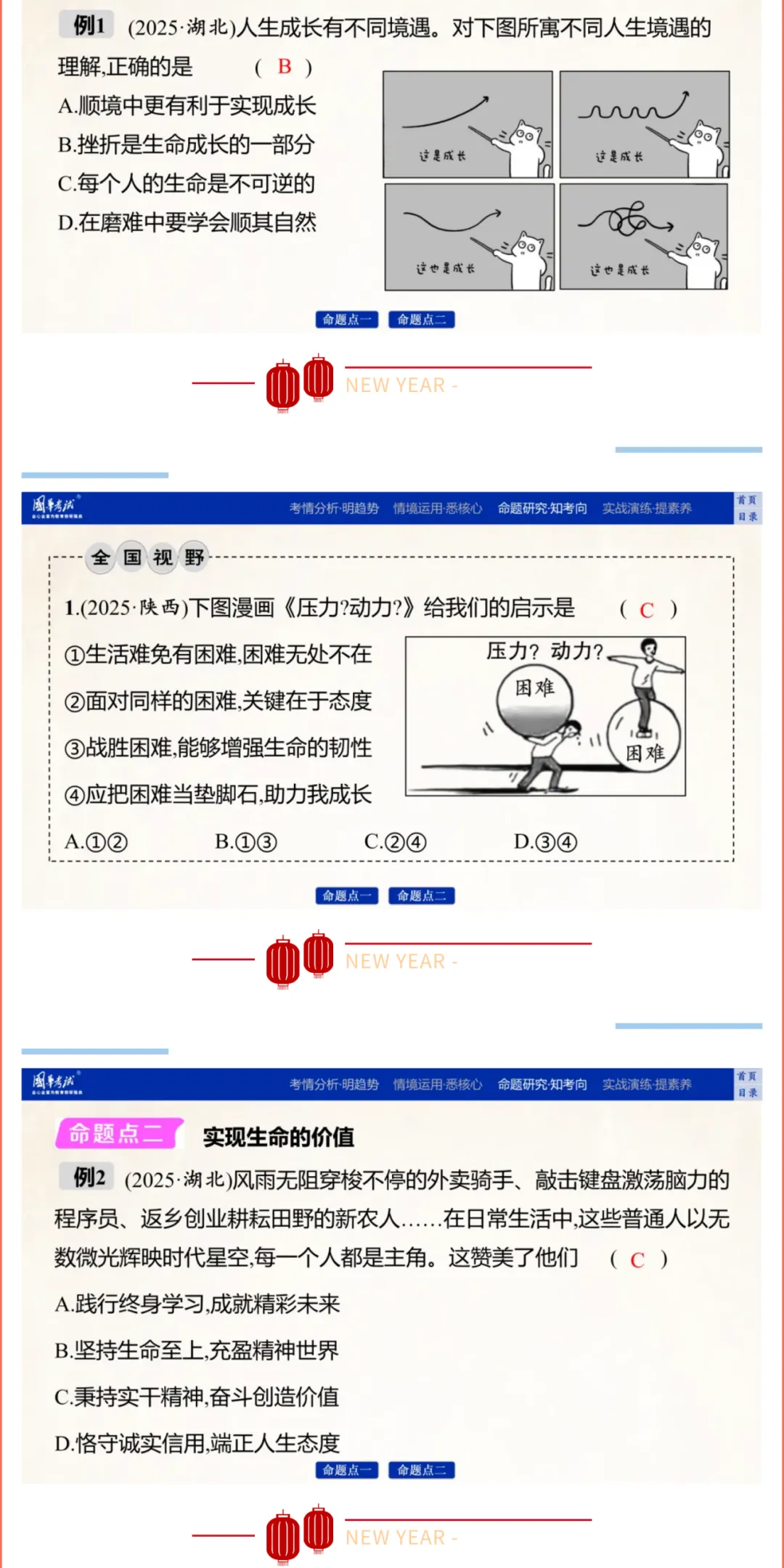 2026湖北版《解密中考• 道法》子主题三 珍爱生命 实现价值 (大概念:生命、价值) 第6张