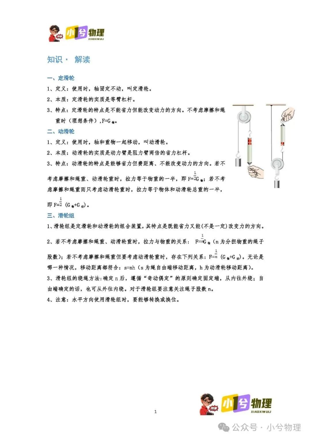初中物理压轴易错题《中考冲刺必刷题》:滑轮组 功 功率 机械效率 第3张