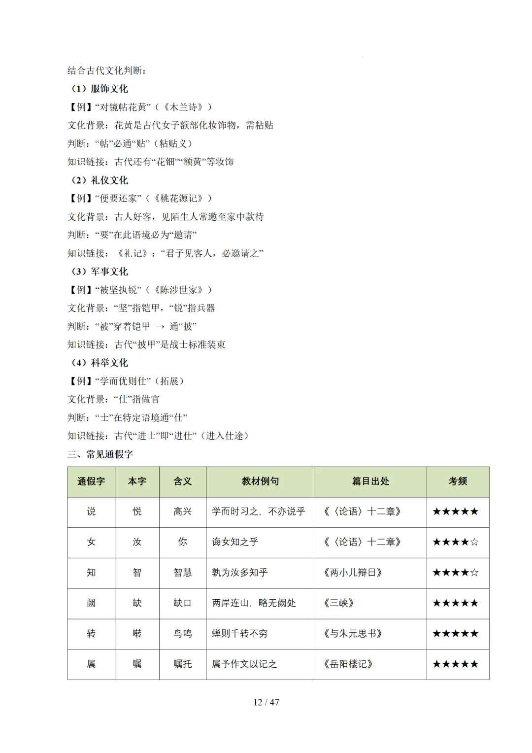 2026年中考语文复习文言文阅读第1讲《文言字词・释义积累》讲练测 第83张