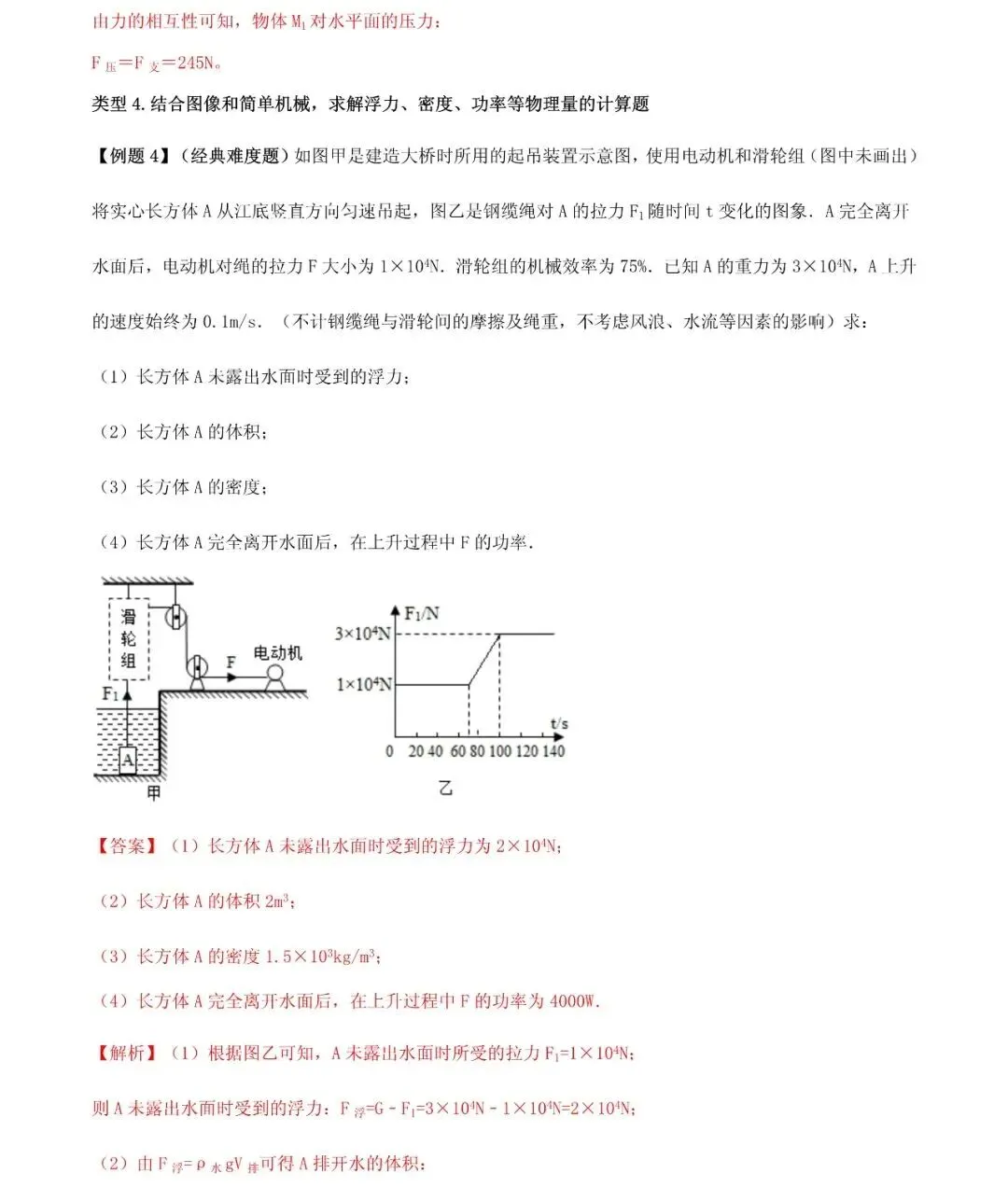中考物理:力学综合计算题方法全攻略 第6张
