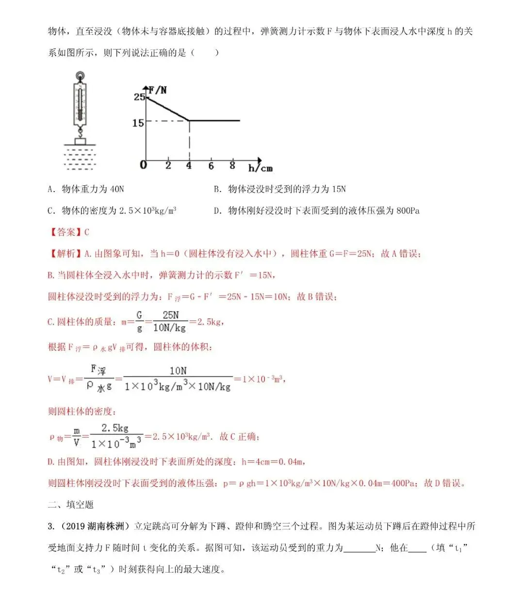中考物理:力学综合计算题方法全攻略 第9张