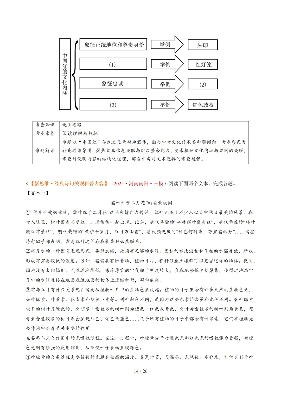 2026年中考语文复习说明文阅读第2讲《说明顺序与思路》讲练测 第67张