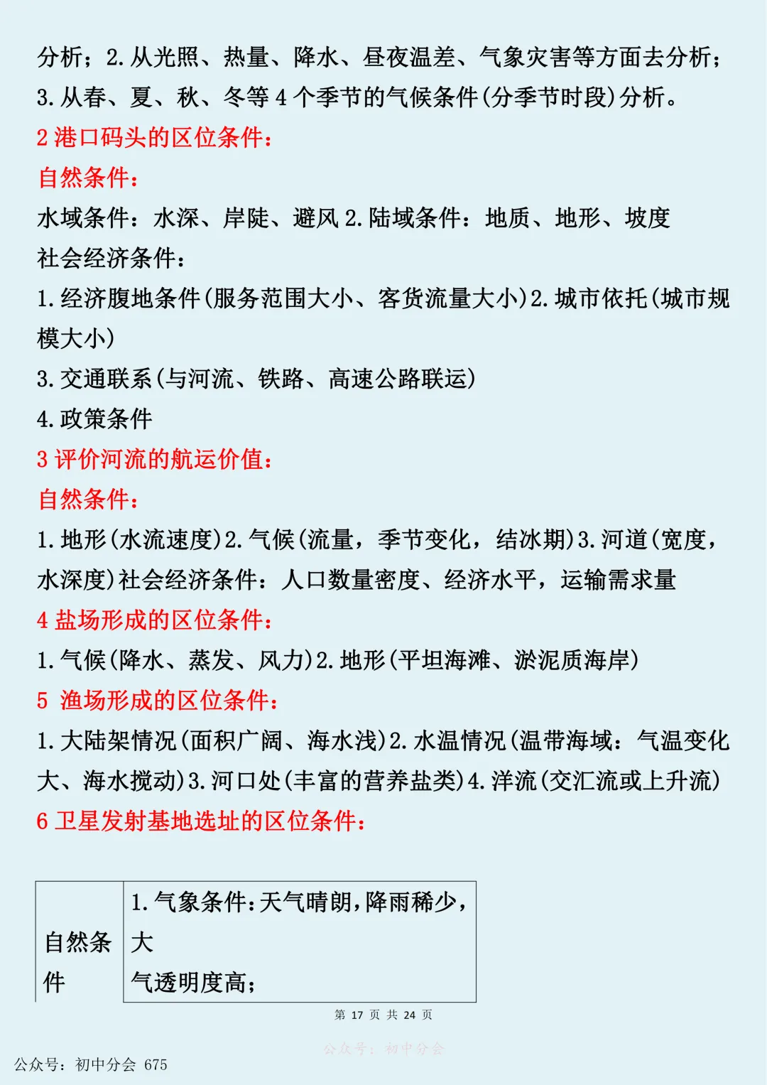 中考地理综合题万能答题模版汇总(可打印) 第18张