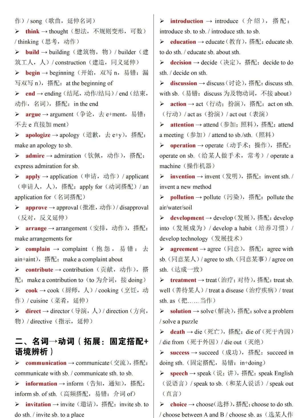 2026中考英语高频词汇变形归纳,背会基本不丢分(建议收藏) 第2张