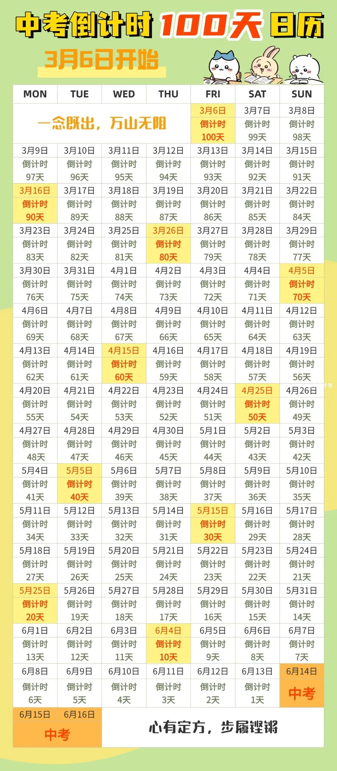 中考倒计时100天!还剩1100小时,你要怎么花? 第9张