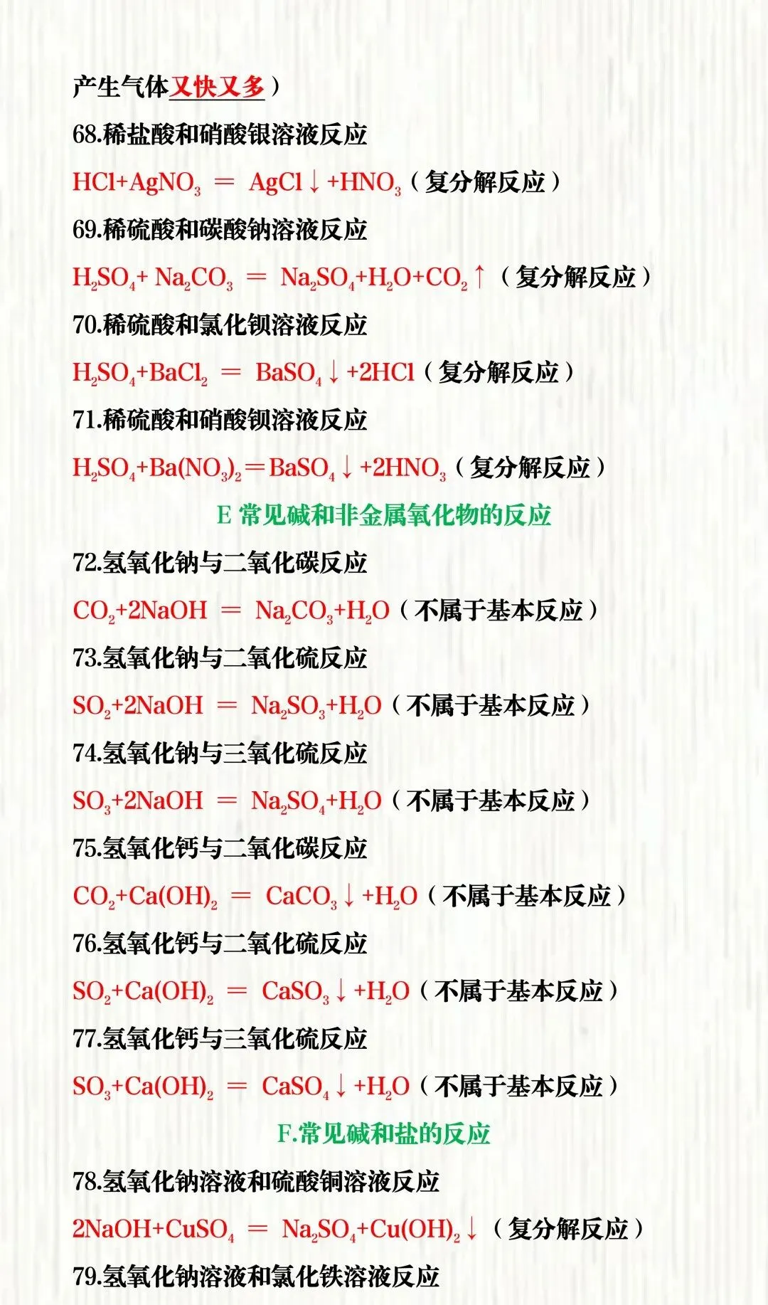 2026中考必背化学方程式100个,背完中考考点直接捡分! 第12张
