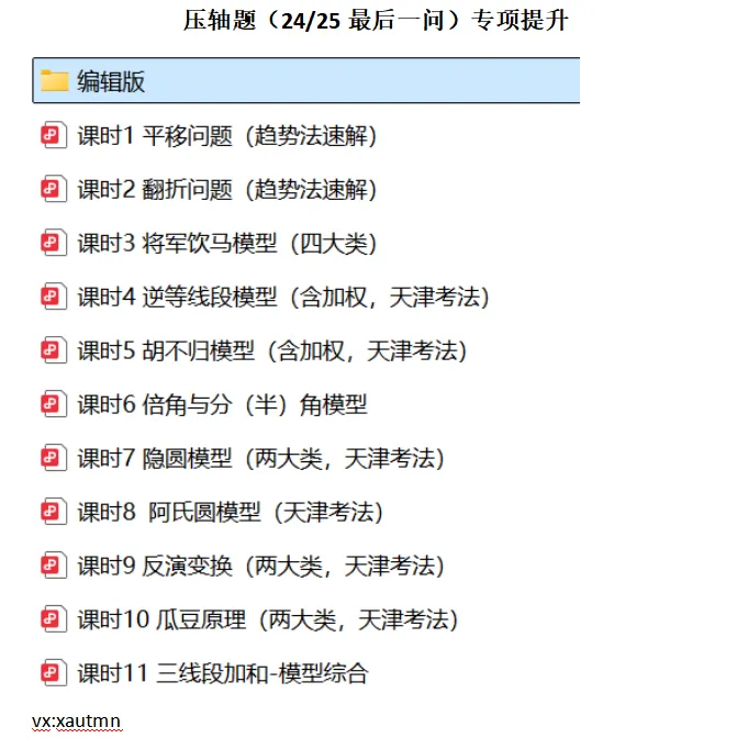 重磅:天津中考数学最难题18/24/25高效解法及学习建议 第1张