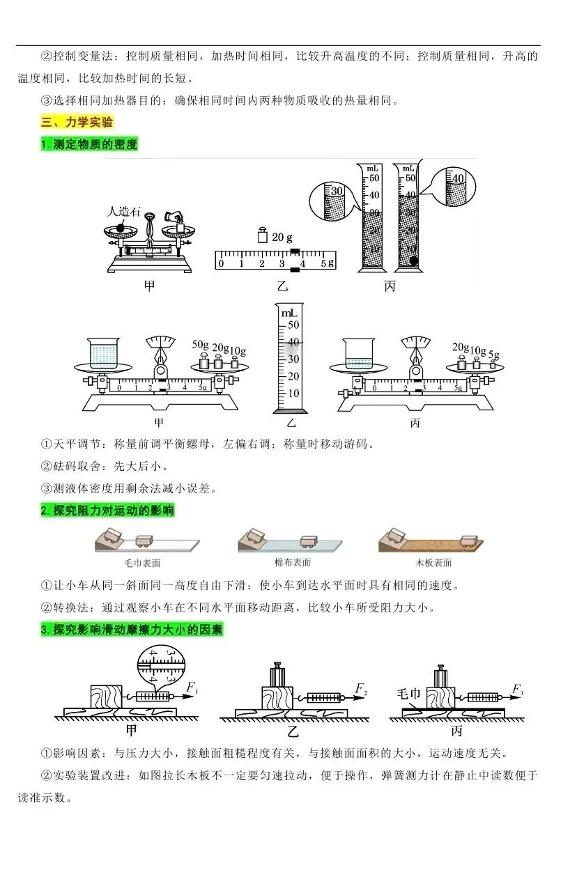 中考物理实验易错点 第3张