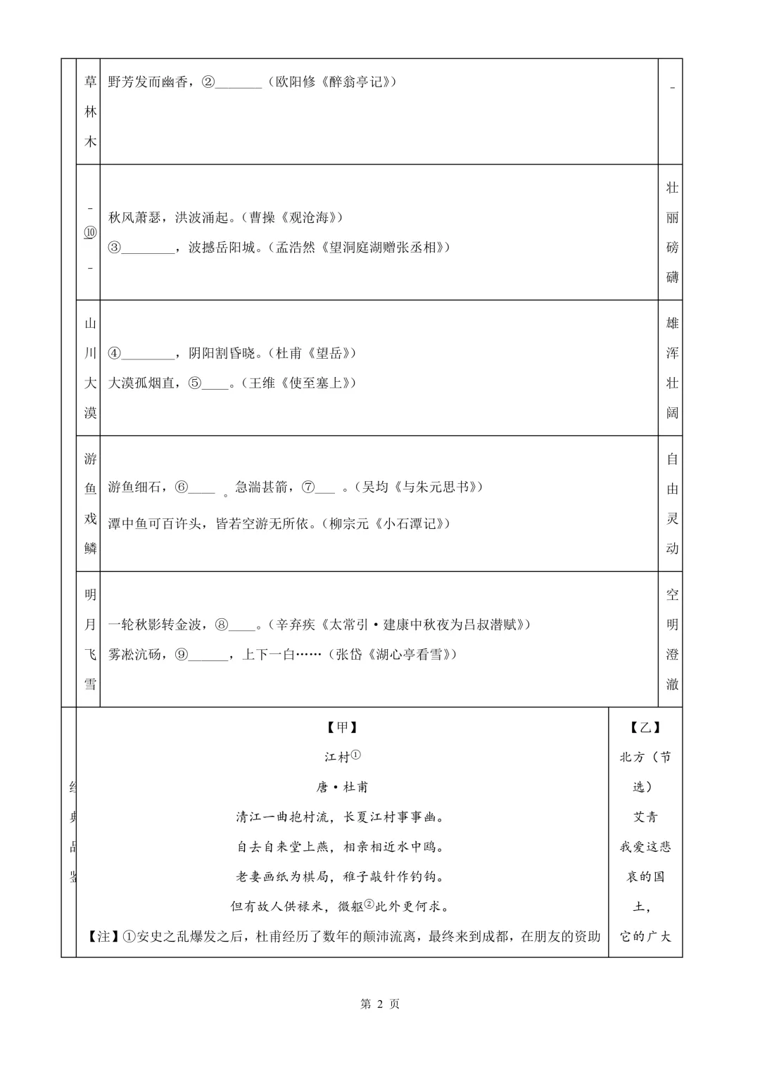 温州市洞头区2024-2025学年中考一模语文试题 第8张
