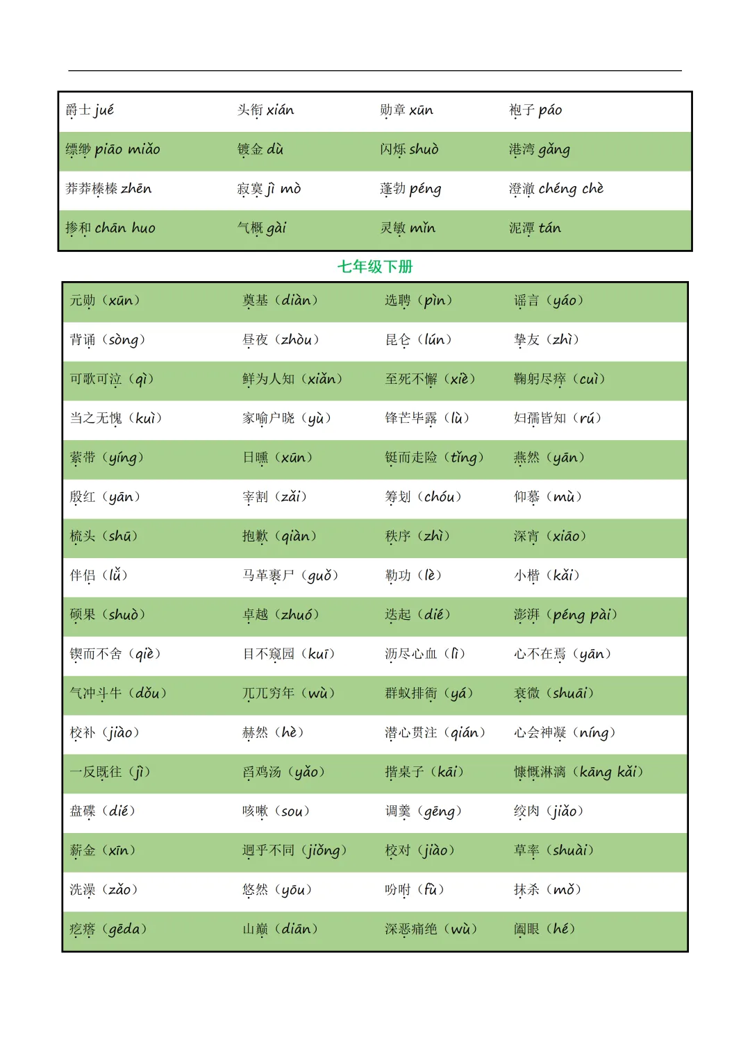 新2026年中考语文一轮复习基础考点知识清单 第9张