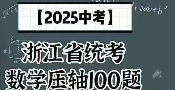 25中考数学浙江省统考数学压轴100题 第2张