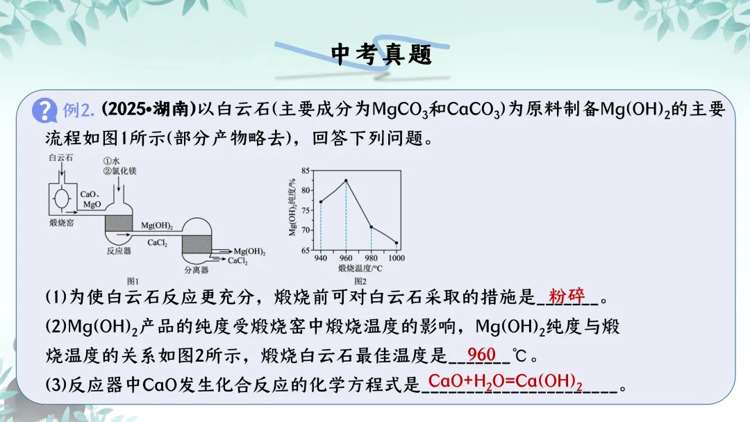 F590 备战中考2026 专题复习 优质课资源 初中化学《专题复习--工艺流程题 》课件PPT+教学设计Word 第16张