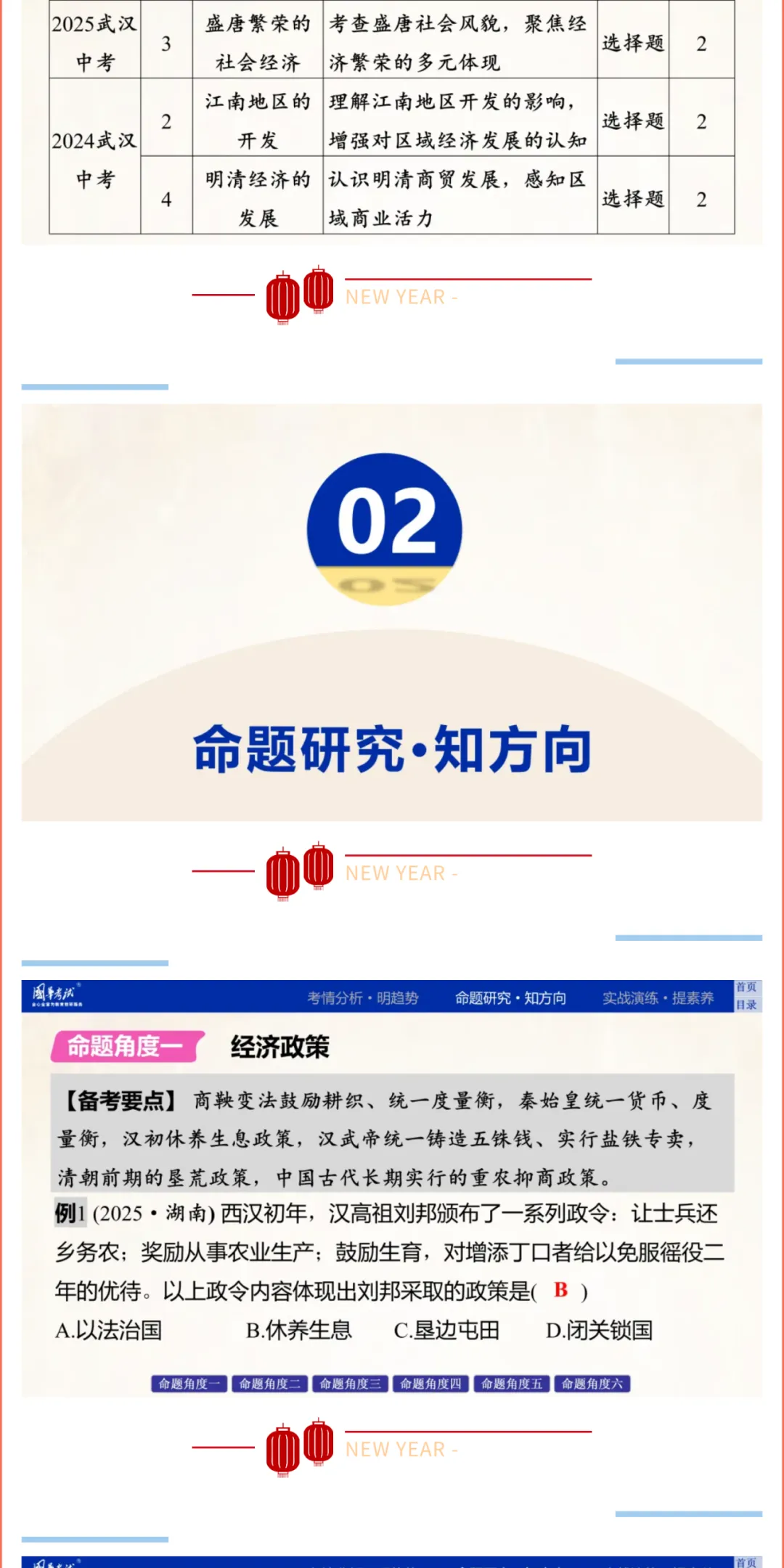 2026版《解密中考• 历史》专题三 中国古代的经济发展 第4张