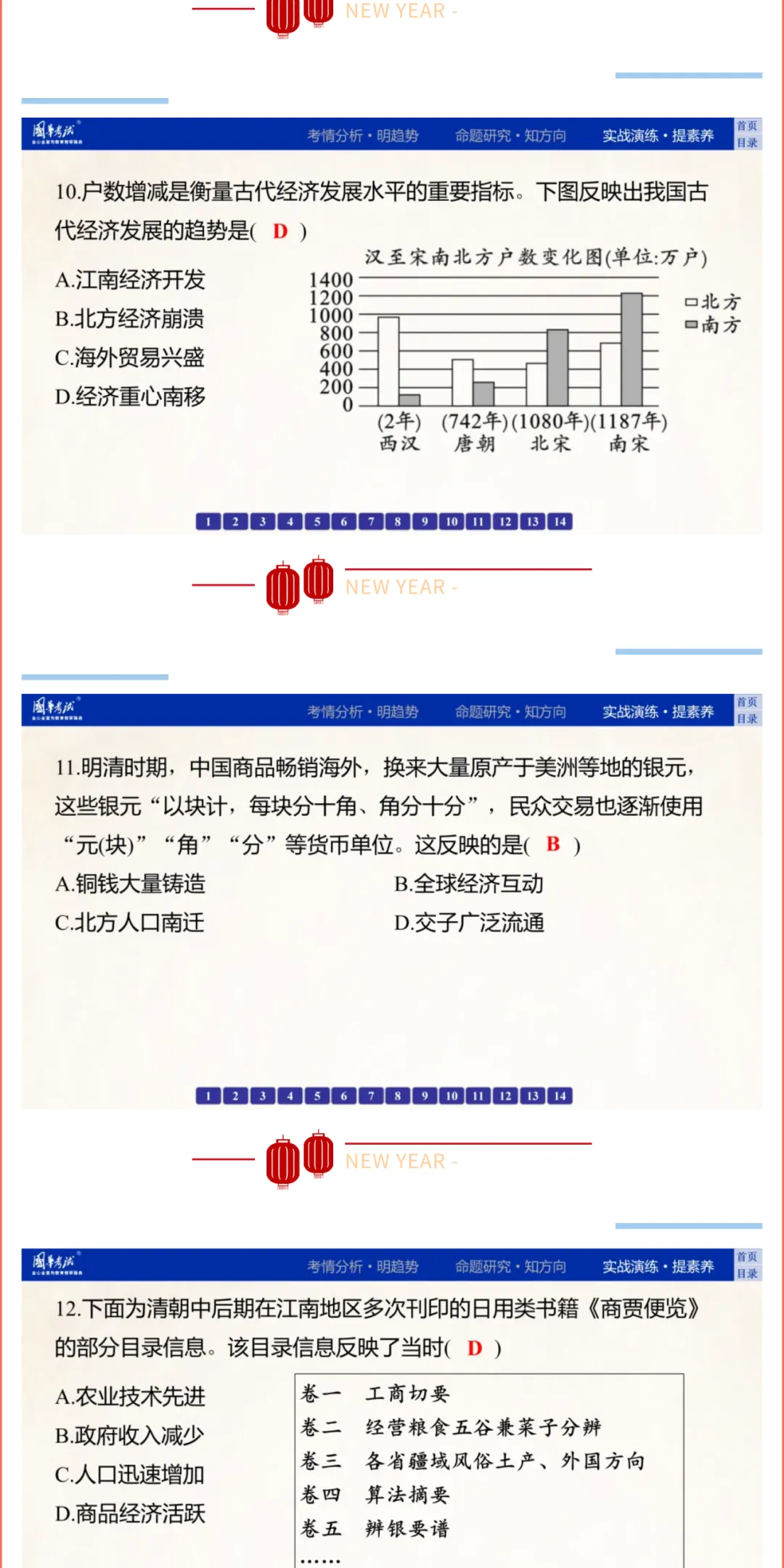 2026版《解密中考• 历史》专题三 中国古代的经济发展 第13张