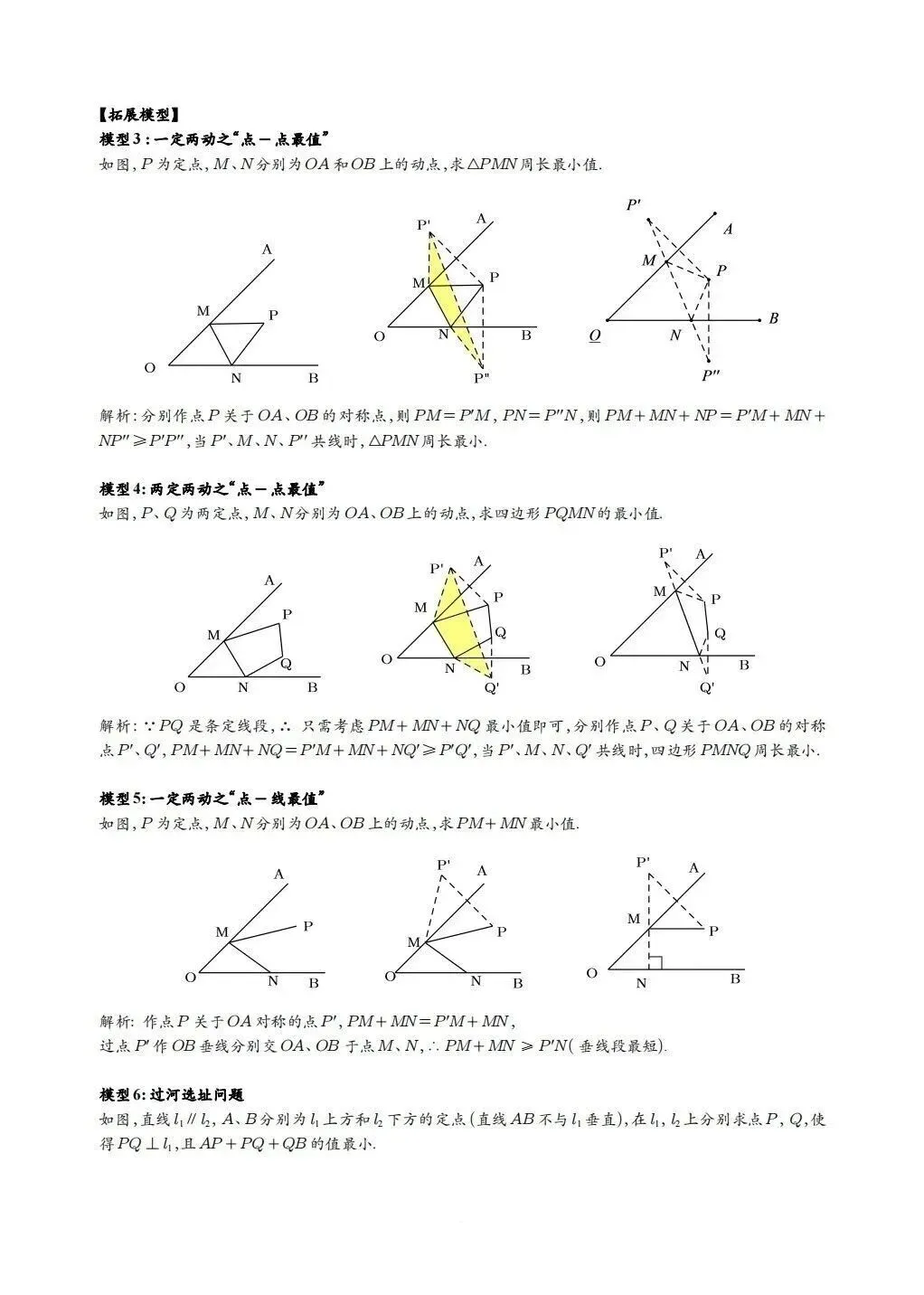中考数学常考考点专题之将军饮马 第2张