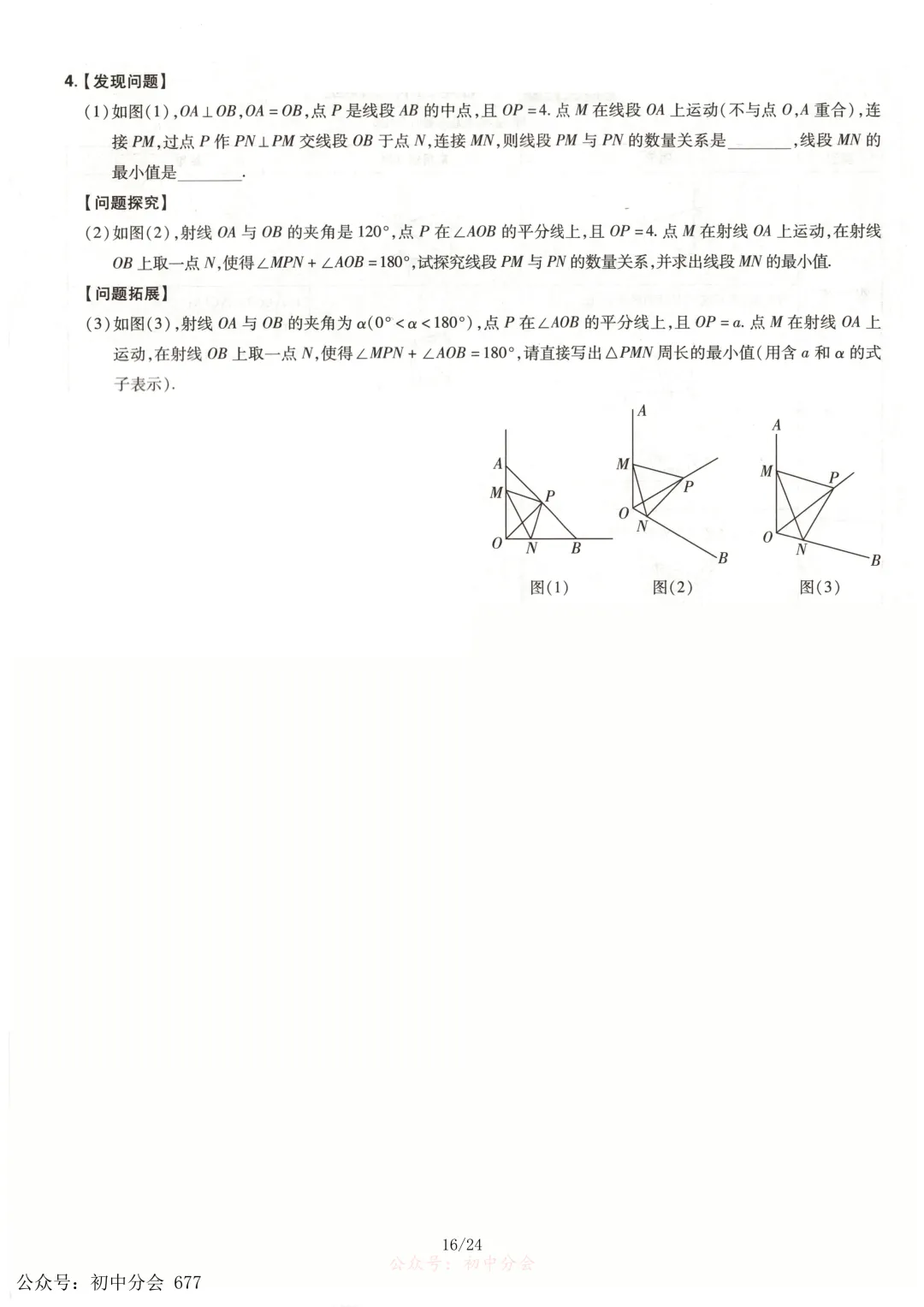 中考数学常考12类几何模型专练及解析(共24页可打印) 第16张