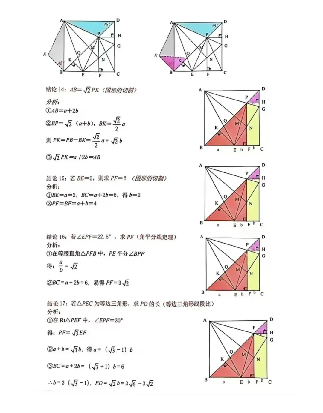 中考数学正方形中的32个常用模型与结论 第5张