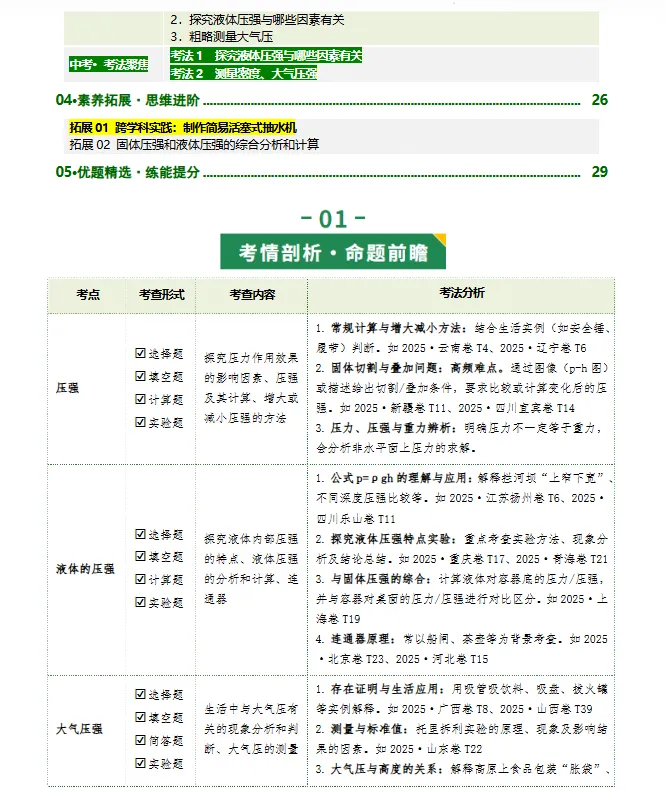 2026年中考物理一轮复习讲练测(知识清单+复习课件+讲义+专项训练+模型与方法+仿真模拟),全国通用 第10张