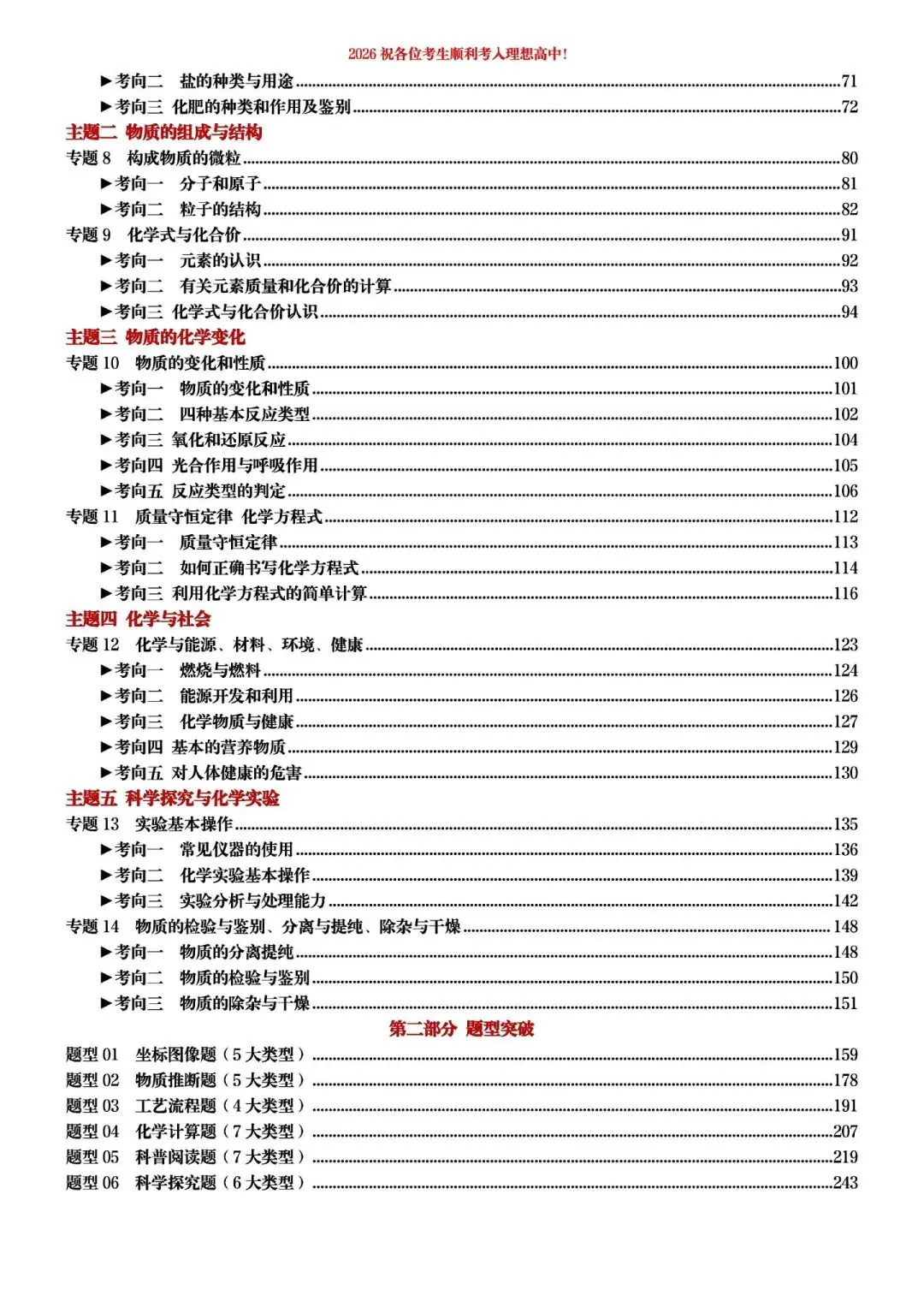 2026中考化学提分狂练 第3张