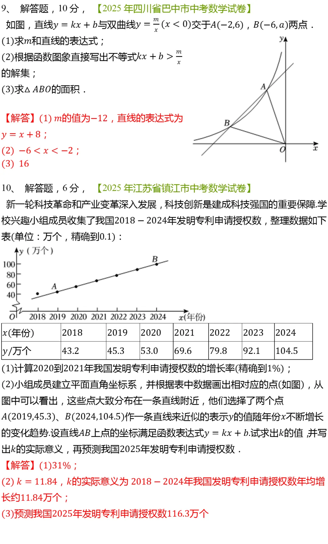 中考数学微专题:一次函数综合题(2025年真题) 第5张
