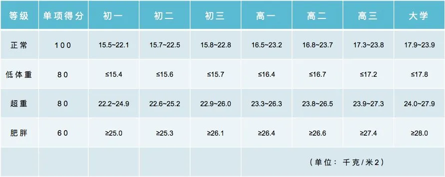 中小学各年级学生体质健康标准,中考体育标准也依此制定 第7张