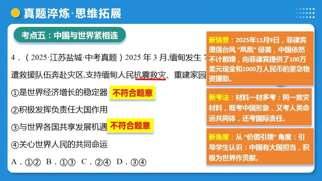 2026年中考道德与法治一轮复习 课时6 中国与世界(复习课件) 第53张
