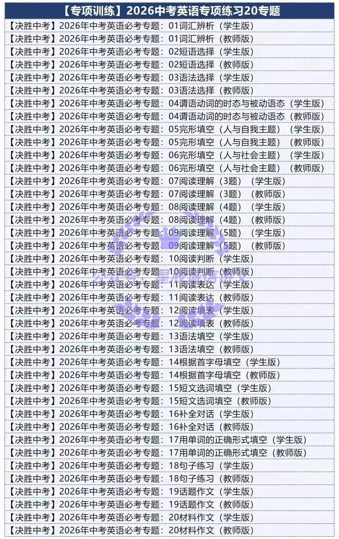 2026中考英语讲通练透八大部分电子资料 第2张