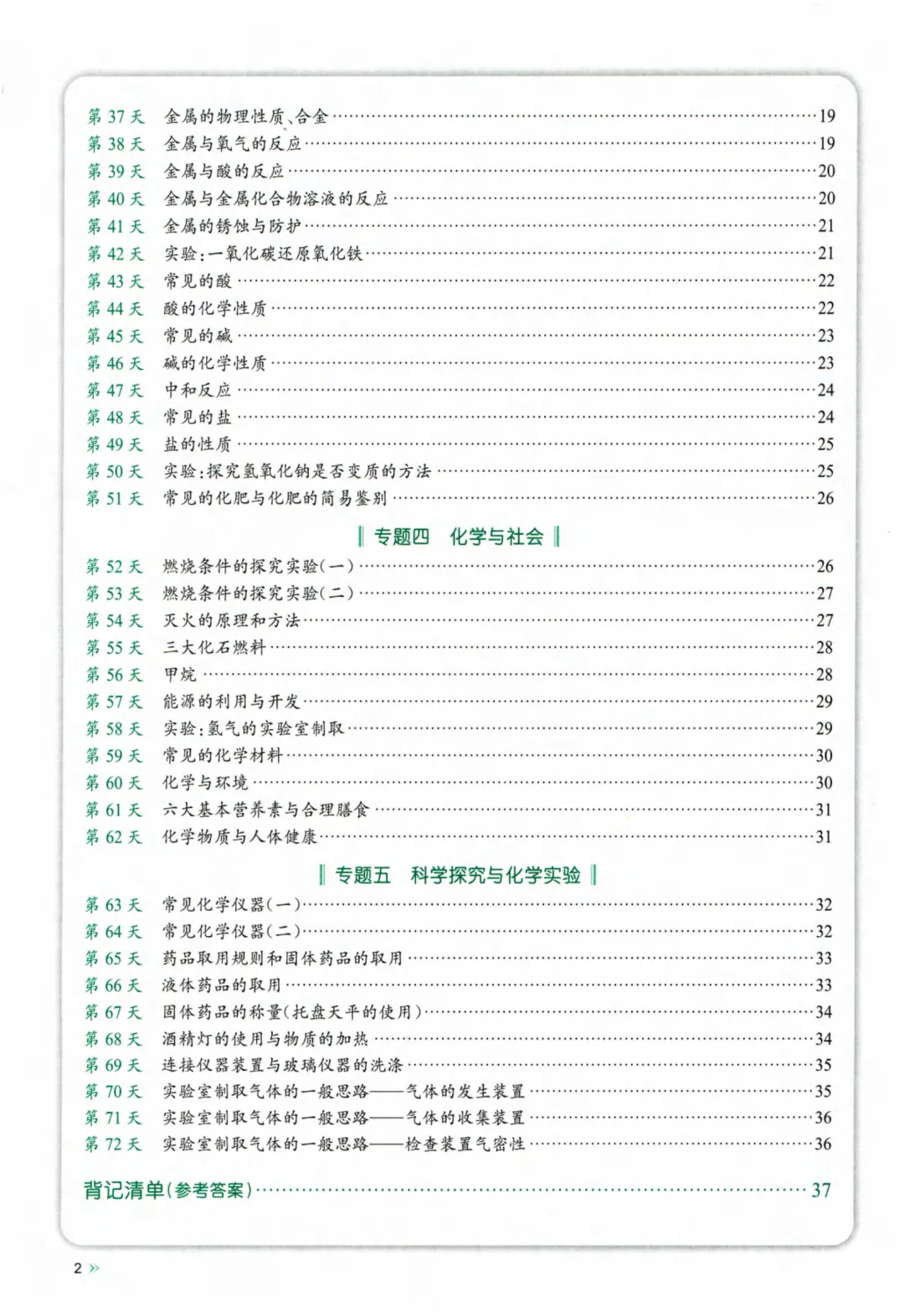 九年级下册 化学 《中考》睡前默写72天 第2张