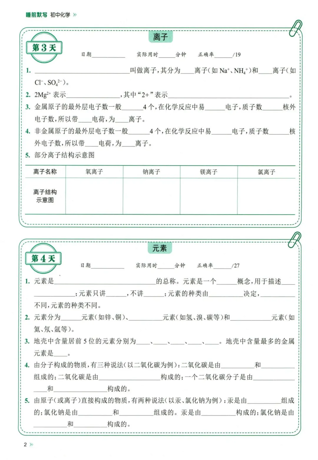 九年级下册 化学 《中考》睡前默写72天 第4张