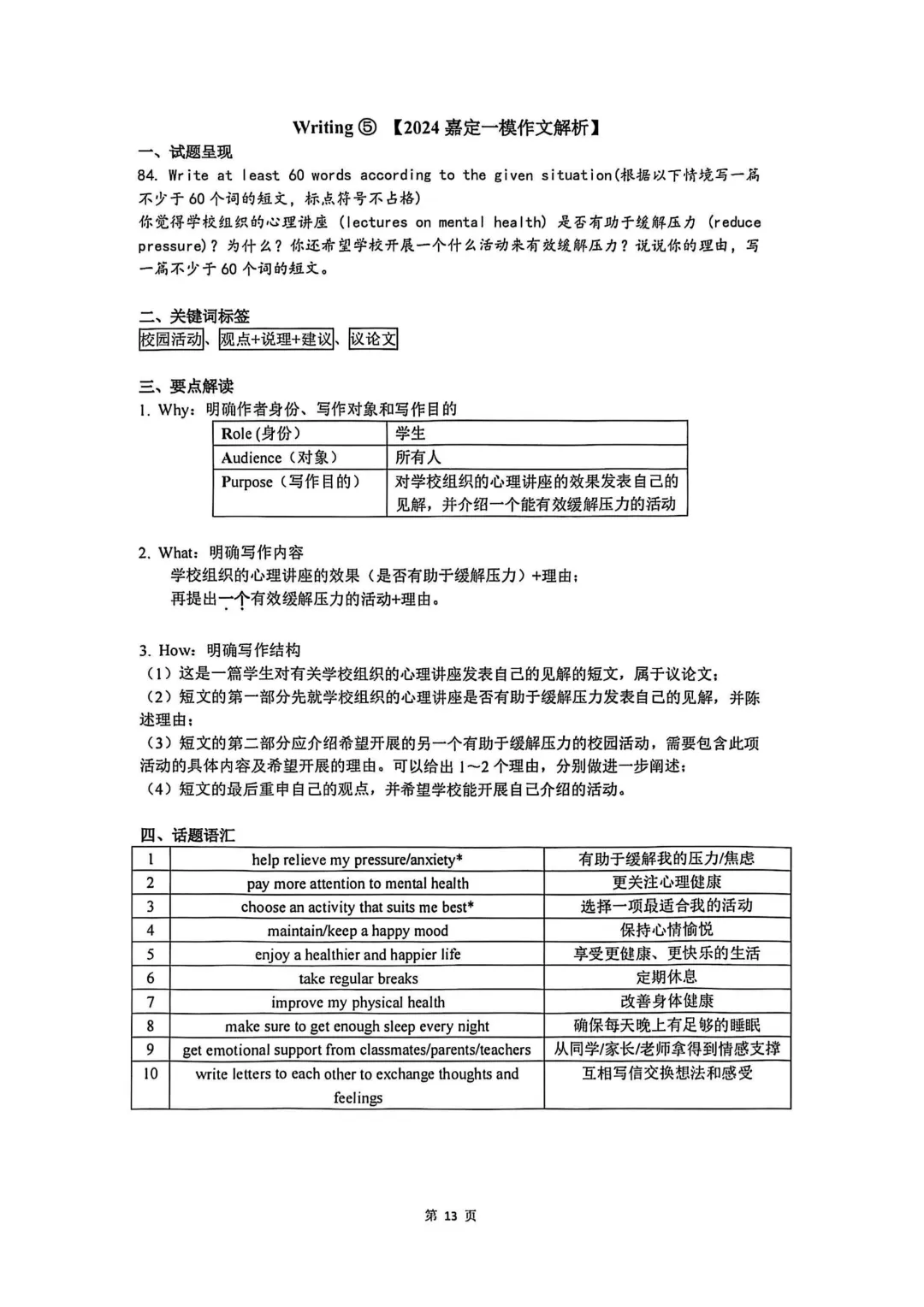 2023-2026上海中考一模作文要点解析 第43张
