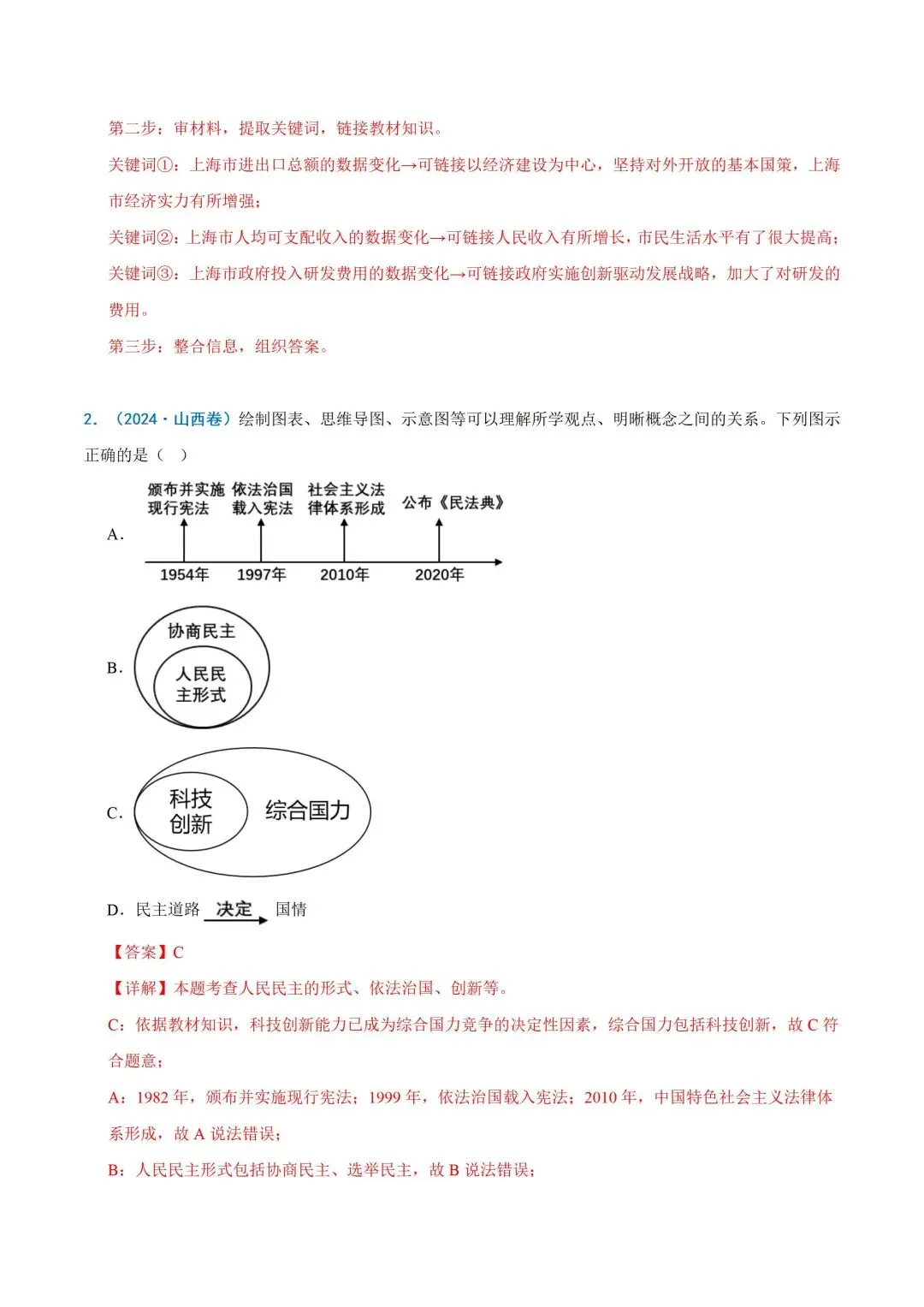 上海中考历史、道德与法治全册知识清单+重难点专练及综合训练(附解析) 第59张