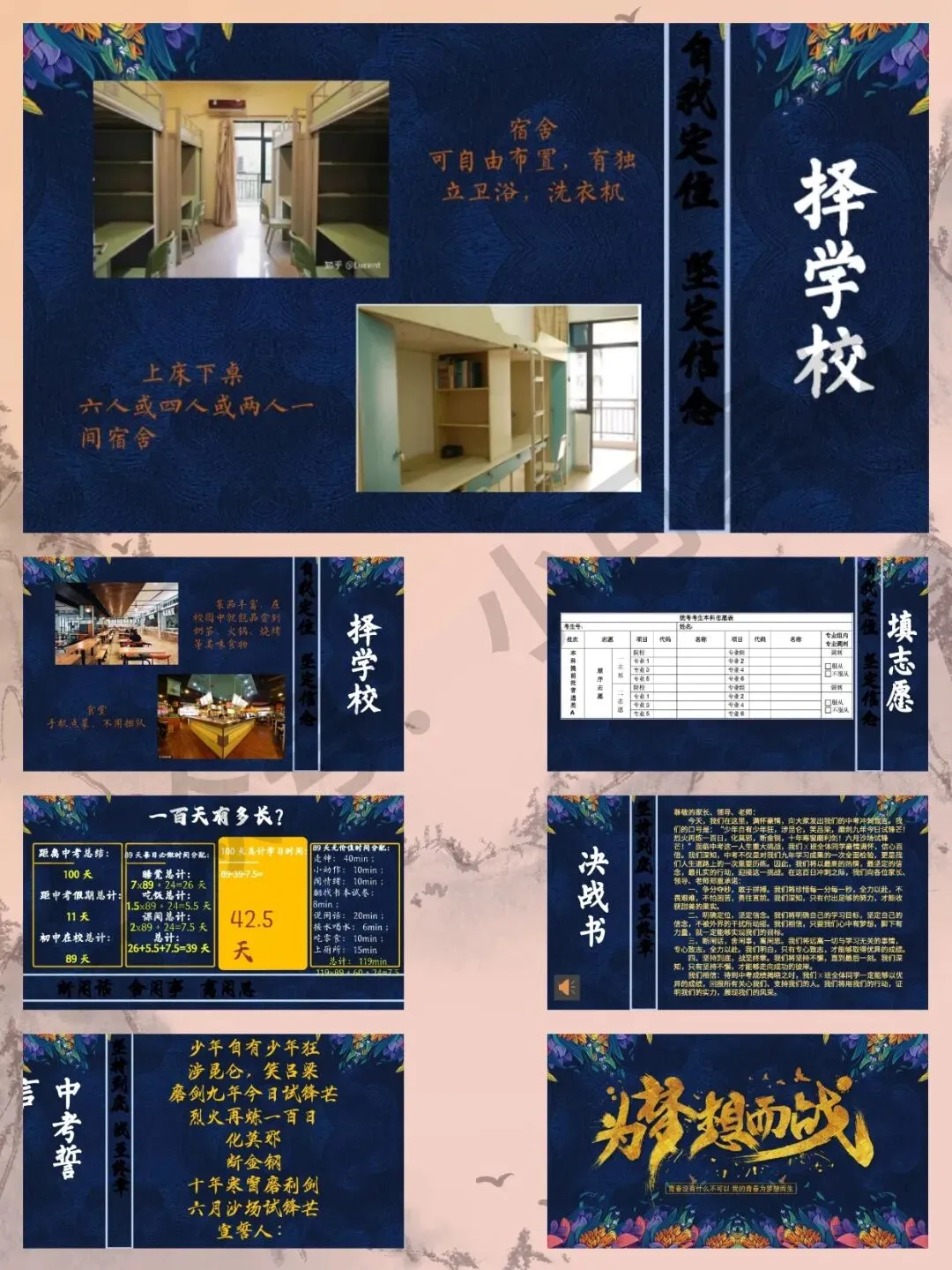 中考百日誓师大会主题班会PPT分享,100天如夏花般绚烂,含逐字稿 第3张