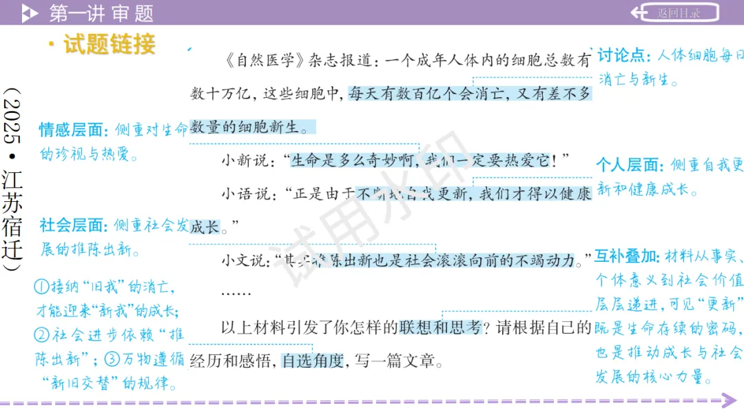 《2026中考总复习精华版》【作文生花】第一部分 高分写作技法 第19张