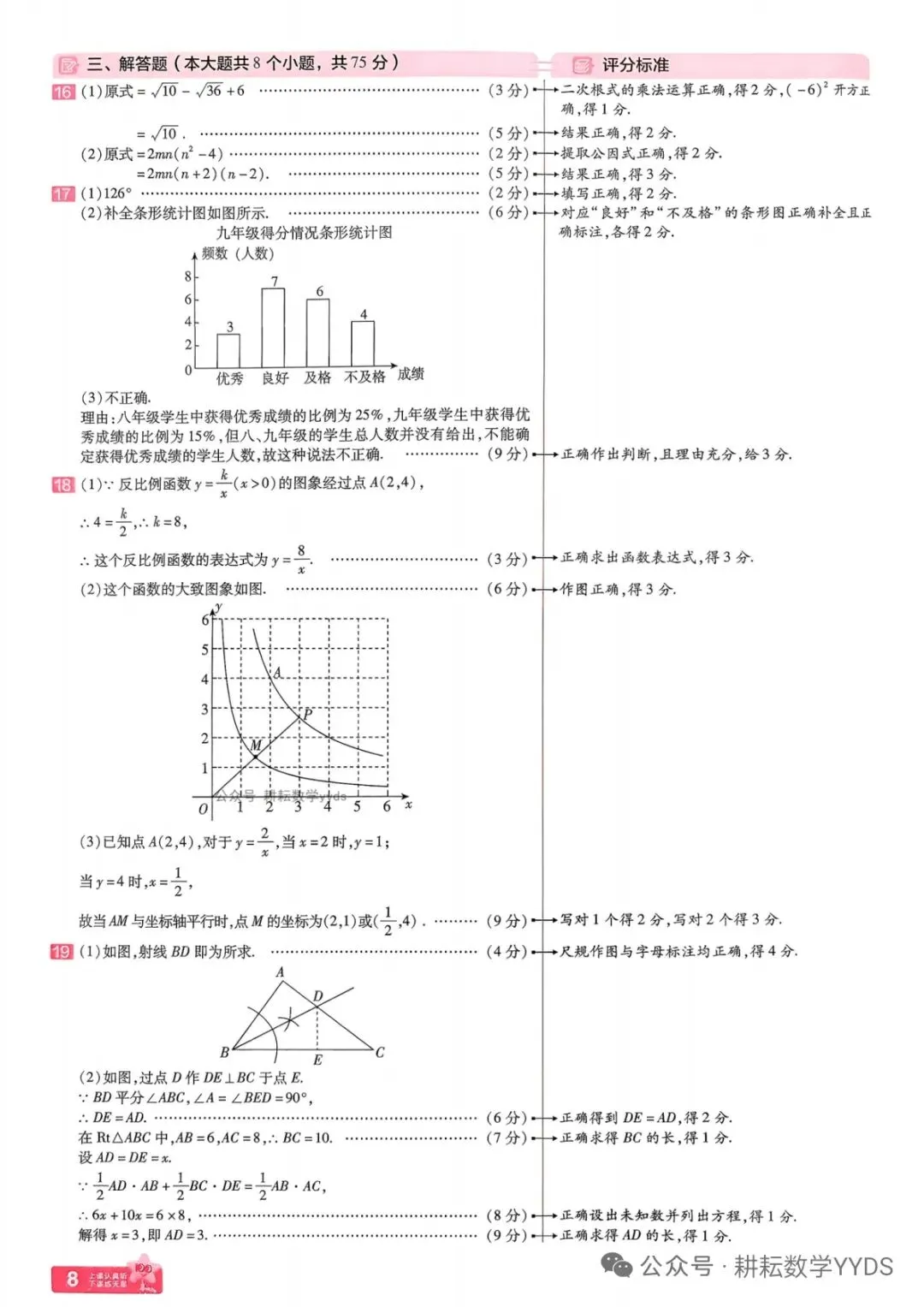 2026年河南中考模拟卷(领航卷)数学第二次模拟卷及第一次模拟答案第二次模拟答案 第15张