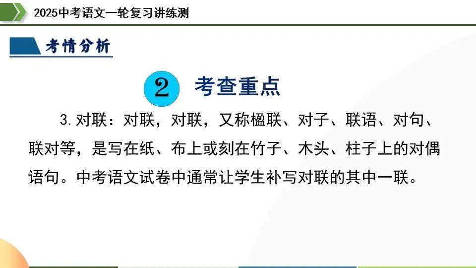 中考语文第一轮复习:07拟写、仿写与对联 第10张