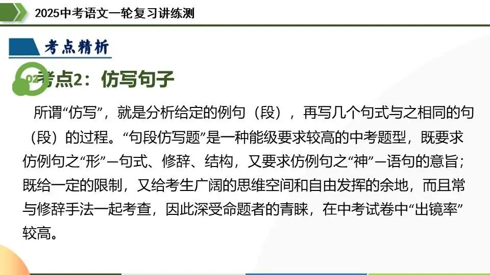 中考语文第一轮复习:07拟写、仿写与对联 第21张