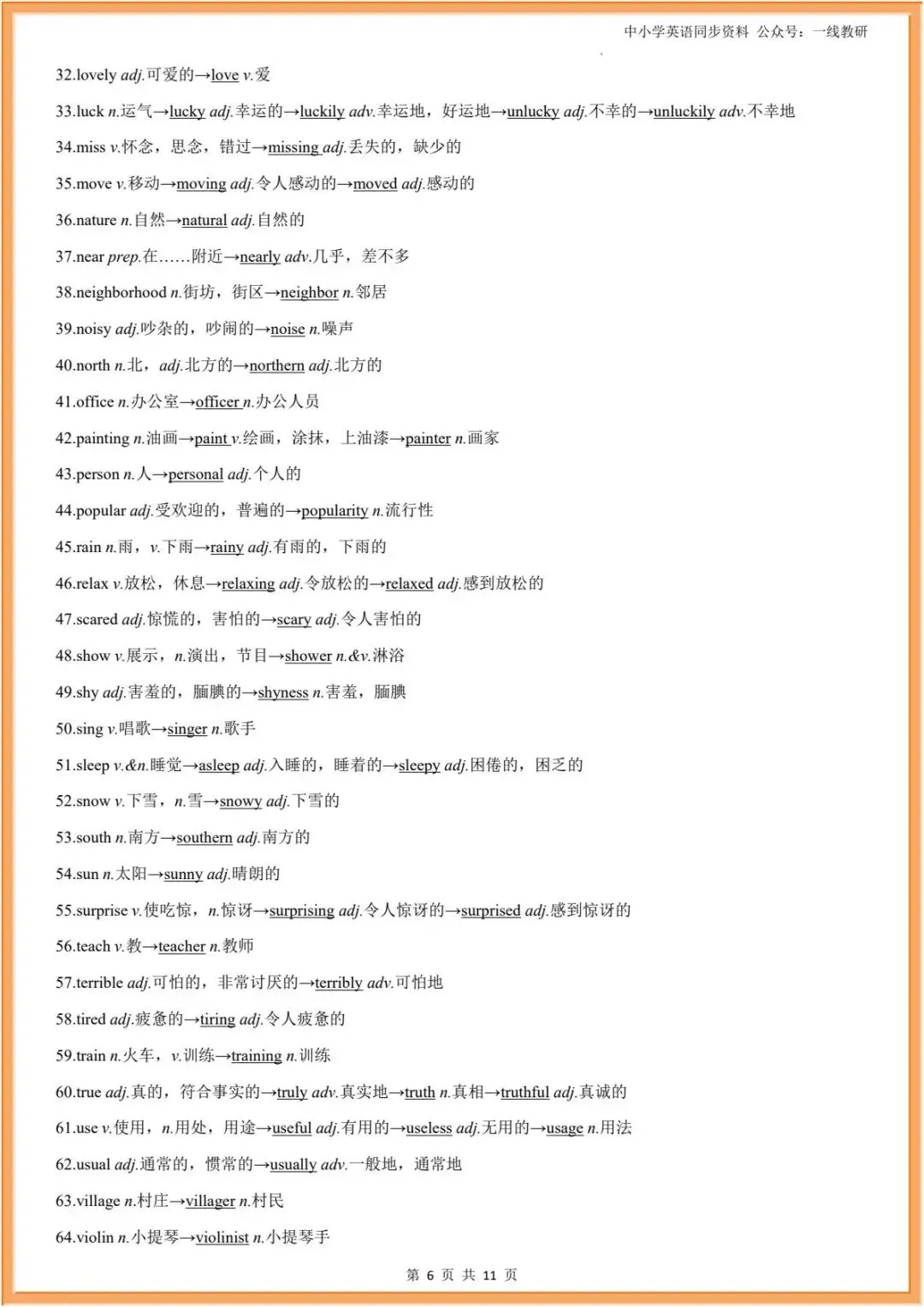 词性转换 | 26年中考英语复习--词性转换汇编(中考汇总+人教七八九年级分册汇总) 第36张