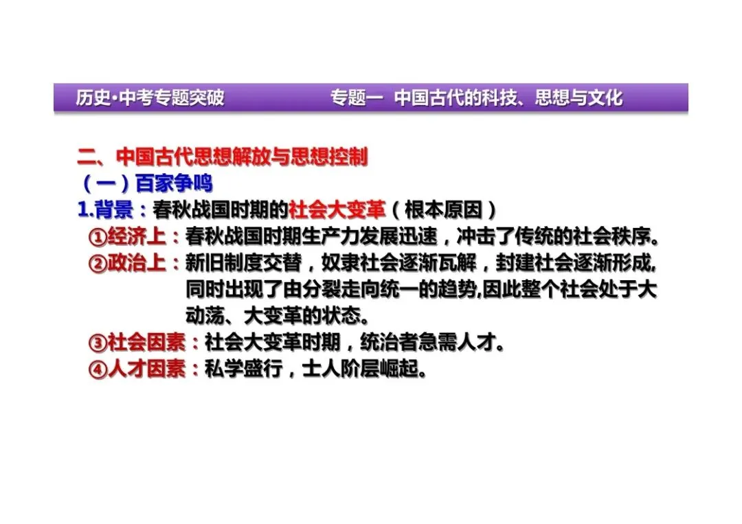中考历史二轮复习:专题一中国古代的科技、思想与文化 第19张