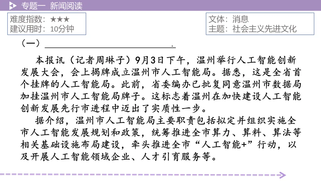 【最新版2026中考总复习】非文学作品阅读:新闻阅读·考点讲解、训练 第18张