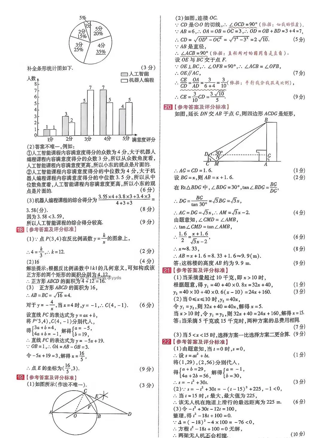 2026年河南中考数学领航卷1一2 第22张