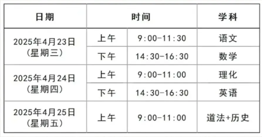 中考适应性考试!2026年初三 四调时间定了! 第1张
